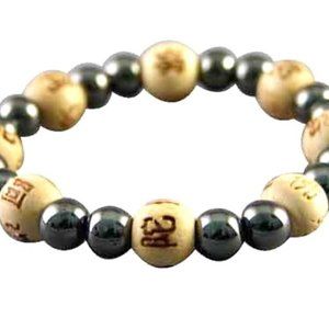 Zorbitz Karmalogy Lucky Karma Bead Bracelets Happiness/Strength Hematite/Natural